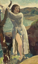 Reproduction  20 x 30 cm,  "Etude pour Cape Ann",  Leon Kroll,   1931