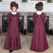 1909s Edwardian Princess Ball Gown Gown Victorian Gothic Steampunk Robe Dress