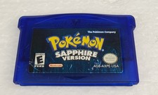 AUTHENTIC Pokemon Sapphire Version Game Boy Advance Dry Battery Works & Saves ✅️