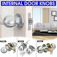 Satin Porte Acier Inox Bouton