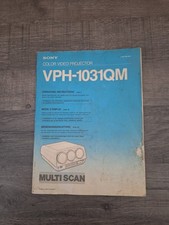 Manuel d'utilisation / SONY VIDEO PROJECTEUR / VPH-1031QM