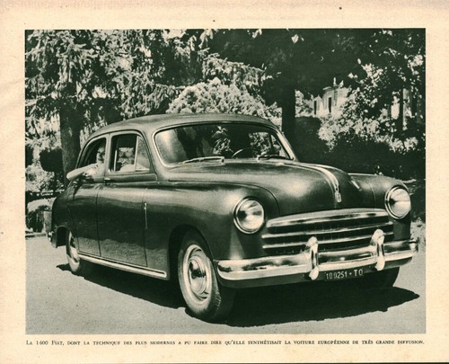 Publicité ancienne voiture