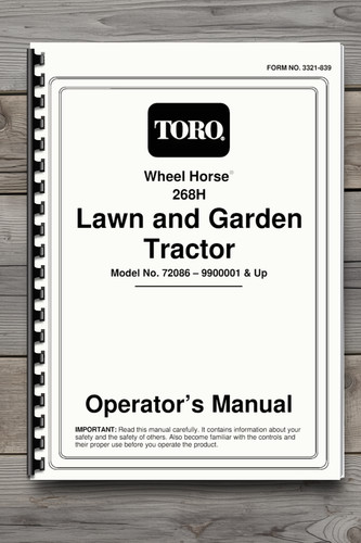 Wheel horse 268h lawn - wheel,