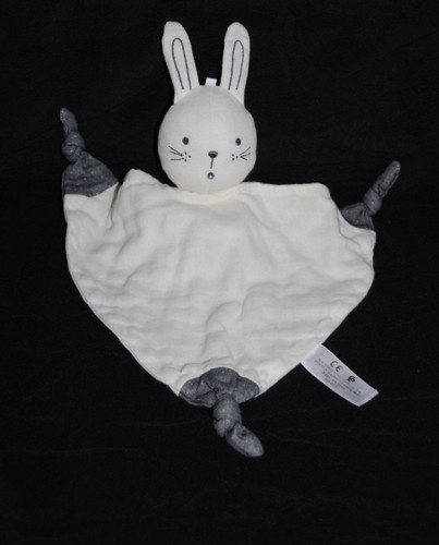 Doudou plat lapin blanc - 🍀doudou,