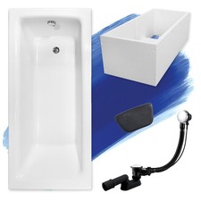 Baignoire rectangulaire TALIA 150x70 + support de baignoire + appuie-tête KODI |