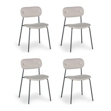Lot de 4 Chaises Design "Tyler" 80cm Beige