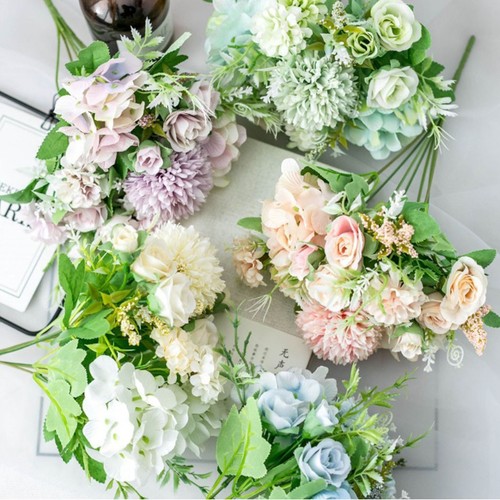 Bouquet fleurs soie - de, en