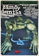 Affiche Polonaise THEORIE DOMINOS Zasady Domina KRAMER 1984 WALKUSKI