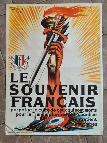 Affiche ancienne souvenir - le,