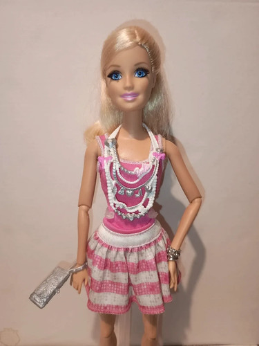 Robe rose blanche - blanche, barbie