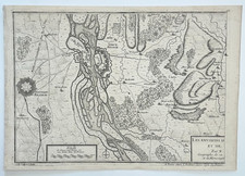 OLD BRISACH Germany MAP Engraving NICOLAS DE IRON Coquart GEOGRAPHY XVIII°