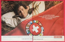 Publicité: Assurance SOCIETE SUISSE - Salon Canapé CUIR CENTER - Mode BAYER 1988