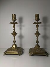 Paire de Bougeoirs chandelier Laiton ou Bronze anciens