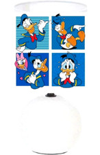 Lampe de chevet en Céramique blanche. Personnage Donald 
