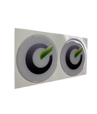 Autocollant Chausson, autocollant Chausson camping-car, époxy 56 mm, gel 3D x2