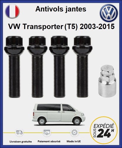 Ecrous antivol roues noir - ecrous,