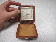 CA219 REVEIL MECANIQUE DE VOYAGE VINTAGE ANCIEN JAZZ DE LUXE 11 JEWELS