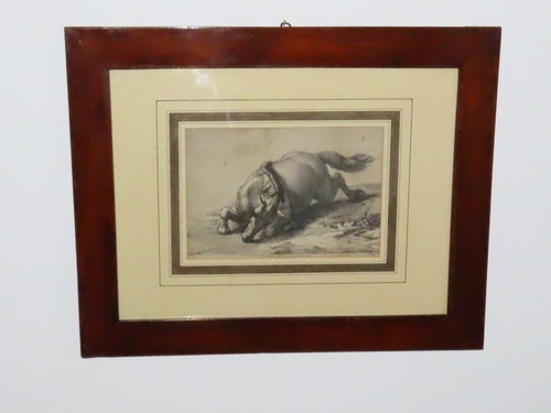 Stahlstich cheval mourant - «,