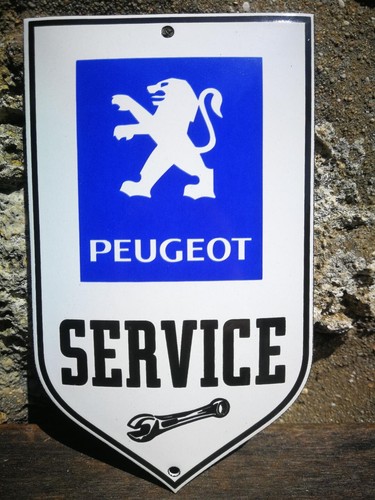 Plaque émaillée peugeot - plaque,
