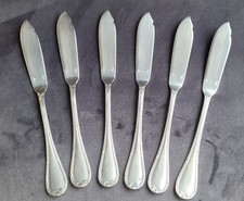 6 Couteaux à Poisson CHRISTOFLE modèle RUBANS