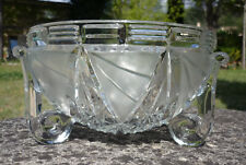 Coupe à fruits style Art Déco en verre moulé - Tchécoslovaquie