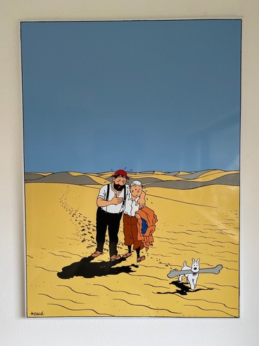 Plaque émaillée tintin - plaque,