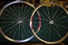 RIGIDA DP18 wheel Set 700c 28'' sealed bearing hub 8sp Aero spoke mirror rim NOS