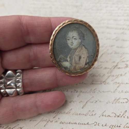 Portrait miniature peint - portrait,