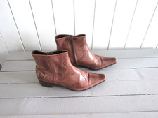 BOTILLONS CUIR MARRON P 36 SAN