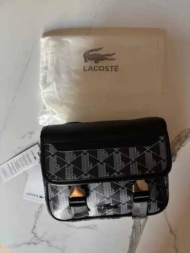 Sacoche lacoste noir gris - sacoche, gris.