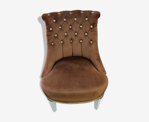 Fauteuil crapaud capitonné