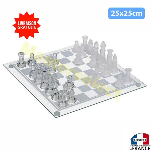 Jeu echecs verre design - verre,