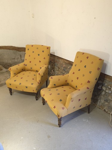Paire fauteuils jaune - de,