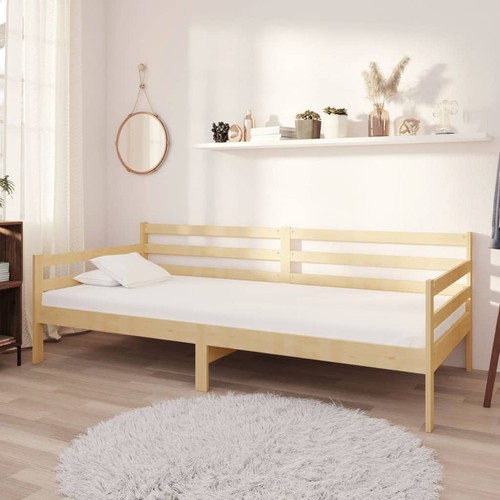 Bois pin massif lit 90x200 - massif,
