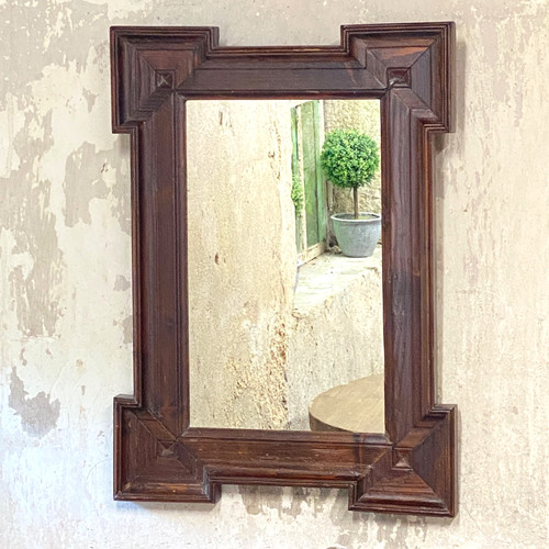 Ancien miroir mural bois - mural,