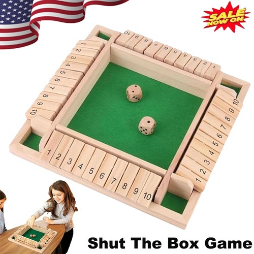 Wooden shut the box - shut, player