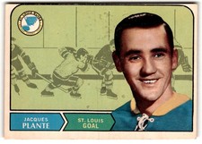 Jacques Plante 1968-69 O-Pee-Chee #181 SURFACE DIRT St. Louis Blues