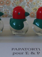 Salière vintage Stoha Germany Allemagne rouge et vert verre plastique VINTAGE