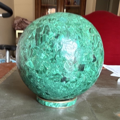 Malachite sphère verte - , polie