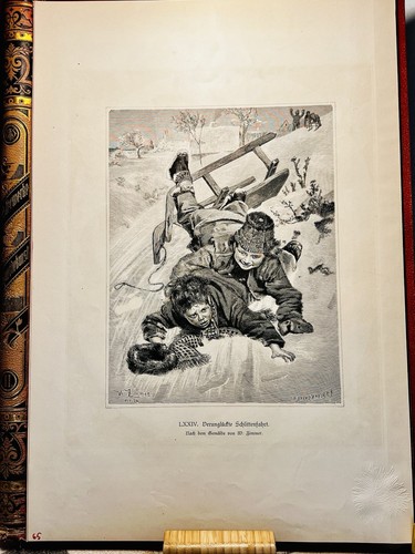 Traîneau accidenté gravure