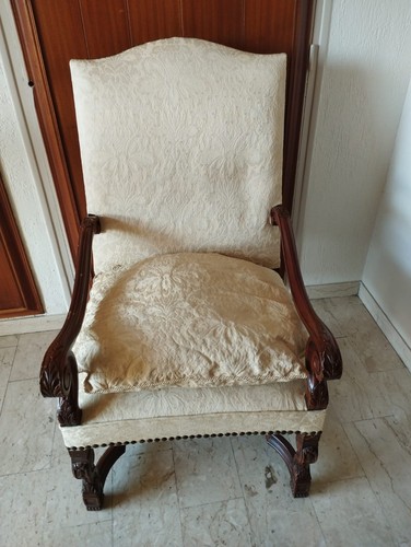 Fauteuil bois tissus de - bois,