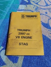TRIUMPH Stag V8 Engine Service Training Notes VGC FREE POST Original Rare Manual