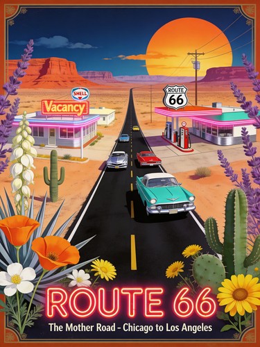 Affiche vintage - 🚗🖼️,