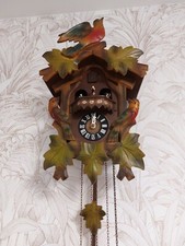 Antique Cuckoo Black Forest Musical Clock Pendulum Music Box Clock Uhr