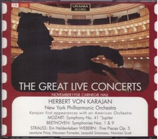 Herbert Von Karajan - The Great Concert Novembre 1958 Carnegie Hall - CD