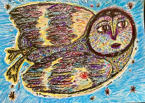Tableau peinture oiseau - tableau,