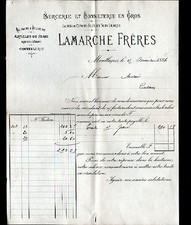 MONTLUCON (03) CUTLERY MERCERIE KNITTERIE ""LAMARCHE Freres"" in 1886