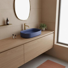 LAVABO D'APPUI OVALE SANS TROU