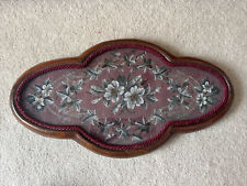 Antique Beaded Embroidery Victorian Table Plateau Tray Centerpiece