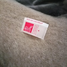 plaid en mohair brun de